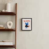 "French Mouse" - Art Print in Cobalt by Morgan Kendall - In a Room