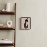 "Aubergine-Vegetable" - Art Print in Dusty Pink by Simi Gauba - In a Room