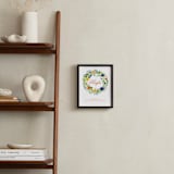 "Painted Wreath" - Personalized Art Print in Poppy by Ariel Rutland - In a Room