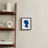 "Silhouette: Custom Print with Text" - Custom Print in Blueberry by Minted - In a Room