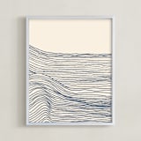 "Rolling Waves II" - Art Print in Deep Ocean by Jayne Alfieri - Framed