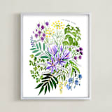 "Culinary herbs bouquet" - Art Print in Colorfully floral by Rosana Laiz Blursbyai - Framed