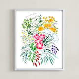 "Medicinal herbs bouquet" - Art Print in Colorfully floral by Rosana Laiz Blursbyai - Framed