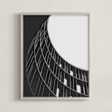 "Linjer 3" - Art Print in Shadow Gray by Kate Baird - Framed