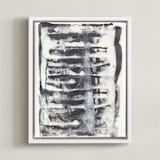 "Veil Dissolving" - Art Print in Black by Misty Hughes - Framed Canvas