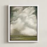 "Gentle Tempest" - Art Print in cloud white by Kelly Money - Framed Canvas