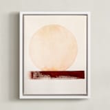 "Stoic 012" - Art Print in Sunrise Umber by jinseikou - Framed Canvas