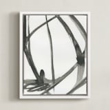 "Plant Cell 4" - Art Print in Black and White by Mary Gaspar - Framed Canvas