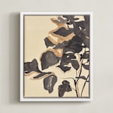 "Young Fig" - Art Print in Cream by Laura Condouris - Framed Canvas