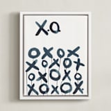"XO Sol" - Art Print in Smoky Black by Michelle Owenby Design - Framed Canvas