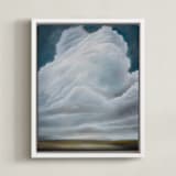 "I still see giants" - Art Print in cloud white by Kelly Money - Framed Canvas