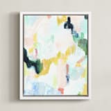 "The Meadow" - Art Print in Pear by Melanie Severin - Framed Canvas