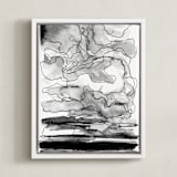 "Kansas" - Art Print in Black & White by Stephanie Nowotarski - Framed Canvas