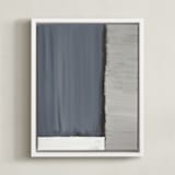 "Neutral Trio" - Art Print in Smokey Grey by Camille Pietrow - Framed Canvas