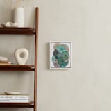 "Grey Thoughts" - Art Print in Teal by Maggie Ramirez Burns - In a Room