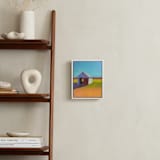 "Pumpkin Shed" - Art Print in Orange Gold by Carol C. Young - In a Room