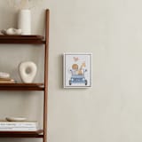 "Safari Friends 4" - Art Print in Blue by Teju Reval - In a Room