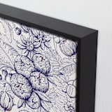 "Flora" - Art Print in Royale Blue by Jiny He - Frame Close-up