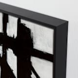 "Boxes in Boxes 1" - Art Print in Black and White by Ilana Greenberg - Frame Close-up