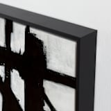 "Boxes in Boxes 1" - Art Print in Black and White by Ilana Greenberg - Frame Close-up