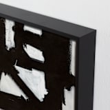 "Boxes in Boxes 2" - Art Print in Black and White by Ilana Greenberg - Frame Close-up