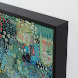 "It's A Blue Day" - Art Print in Turquoise by Pamela Tucker Herz - Frame Close-up