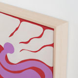 "In Full Bloom" - Art Print in Scarlet Red by Kate Sowinski - Frame Close-up