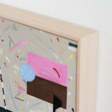 "A Marriage of True Minds" - Art Print in Neon Pink by Keren Toledano - Frame Close-up