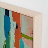 "The Harbor Diptych 2" - Art Print in Turquoise by Caryn Owen - Frame Close-up