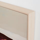 "Burgundy Seascape Diptych 1" - Art Print in Burgundy by Caryn Owen - Frame Close-up