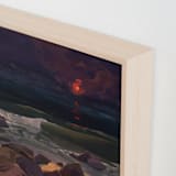 "Sunset/Moonrise 2" - Art Print in Night Sky by Jess Franks - Frame Close-up