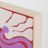"In Full Bloom" - Art Print in Scarlet Red by Kate Sowinski - Frame Close-up