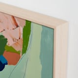 "The Harbor Diptych 1" - Art Print in Turquoise by Caryn Owen - Frame Close-up