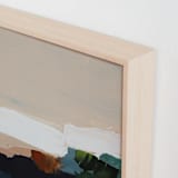 "Abstract Beach Bonfire" - Art Print in Dark Navy Blue by Caryn Owen - Frame Close-up