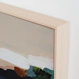 "Abstract Beach Bonfire" - Art Print in Dark Navy Blue by Caryn Owen - Frame Close-up