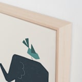 "Safari 2" - Art Print in Ivory by JeAnna Casper - Frame Close-up