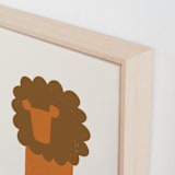 "Safari 1" - Art Print in Ivory by JeAnna Casper - Frame Close-up