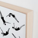 "divers" - Art Print in black and white by Leanne Friedberg - Frame Close-up