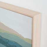 "Pastel Seascape" - Art Print in turquoise mint green by Caryn Owen - Frame Close-up