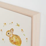 "Garden Bunnies 3" - Art Print in Velvet Beige by Hannah Beimborn - Frame Close-up