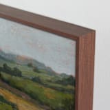 "Summer Field 2" - Art Print in Olive by Wendy Keller - Frame Close-up