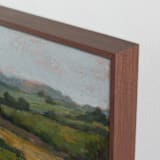 "Summer Field 2" - Art Print in Olive by Wendy Keller - Frame Close-up