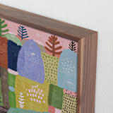 "Kaleidoscope Mountain" - Art Print in olive green by Lee-Anne Schmidt - Frame Close-up