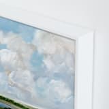 "Fresh Perspective" - Art Print in Sky Blue by Nicole Walsh - Frame Close-up