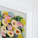 "The Royal Bouquet" - Art Print in Jewel Tones by Sarah Fitzgerald - Frame Close-up