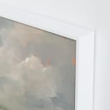 "Rosy Tomorrow II" - Art Print in Grey Blue by Stephanie Goos Johnson - Frame Close-up