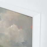 "Rosy Tomorrow II" - Art Print in Grey Blue by Stephanie Goos Johnson - Frame Close-up
