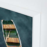 "Docked" - Art Print in Marine Blue by Tania Medeiros - Frame Close-up