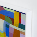 "Color Rhythm: Beach Blanket" - Art Print in Candy by Poppy Dodge - Frame Close-up