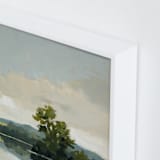 "Tranquil Waters II" - Art Print in Lake by Stephanie Goos Johnson - Frame Close-up